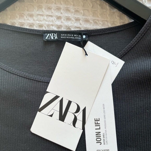 Zara long sleeve dress with tie at waistline - Picture 2 of 4